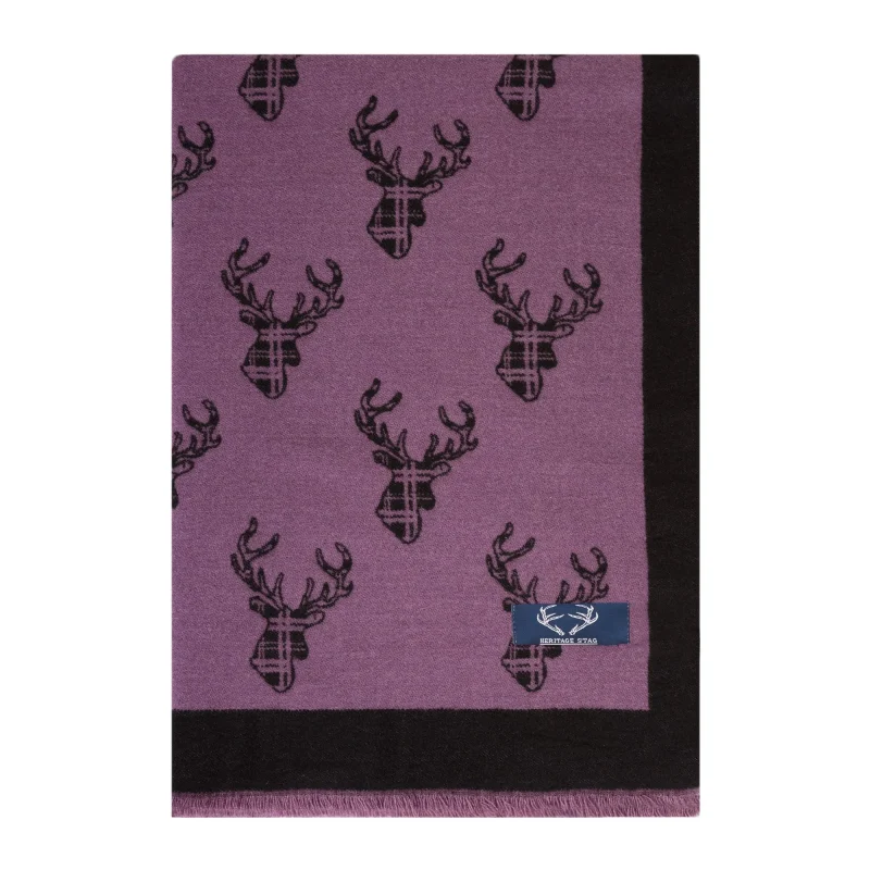 soft tartan stag scarf