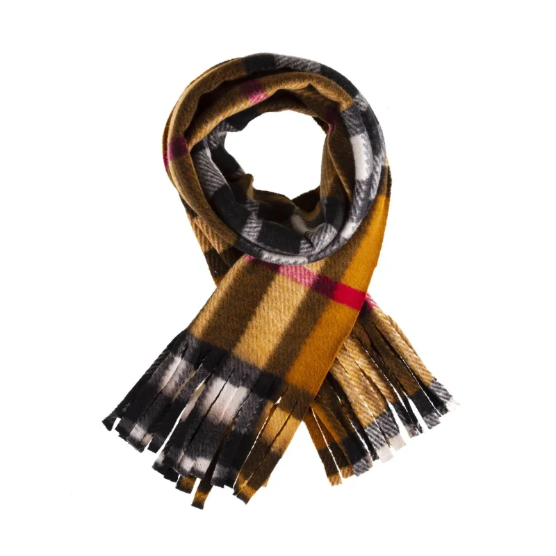 soft touch tartan scarf camel scotty thomson