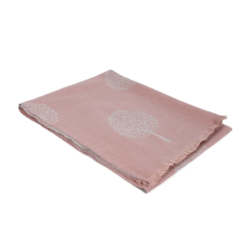 soft tree of life dusky pink scarf