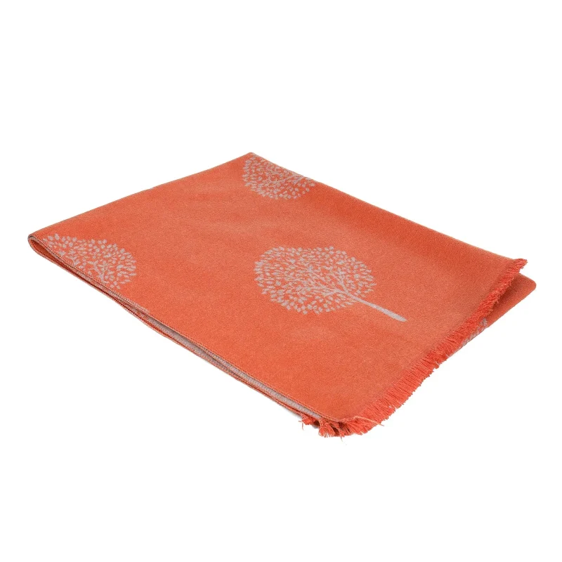 soft tree of life orange scarf