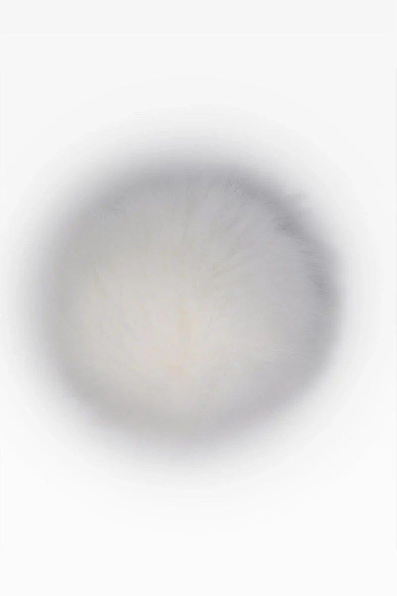 soft white faux fur 100 pom pom