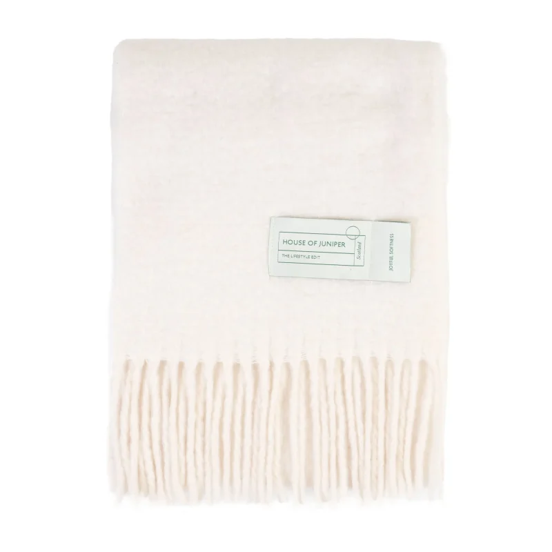 soft winter white blanket scarf