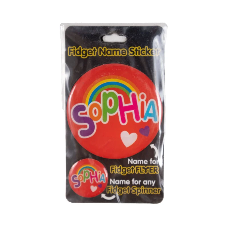 sophia name stickers fidget flyer