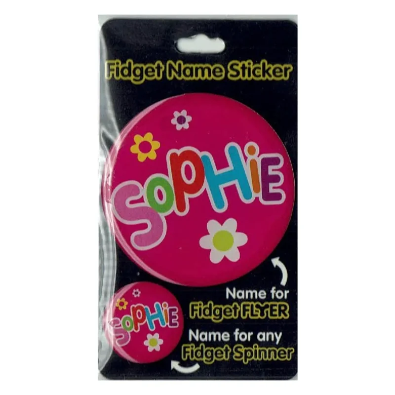 sophie fidget flyer name stickers