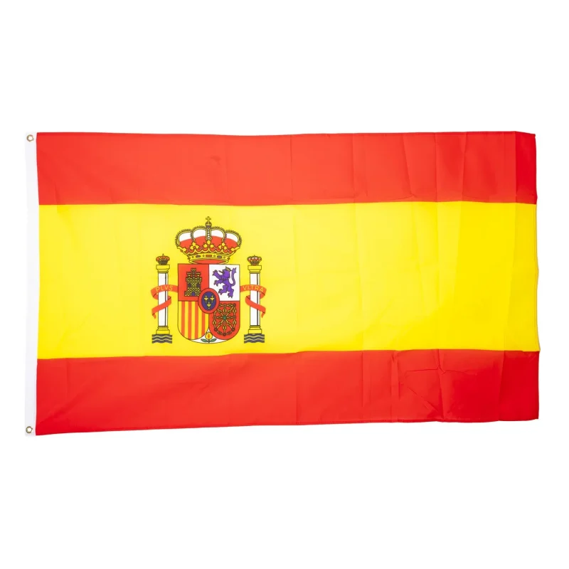 spain 5x3 flag with crest