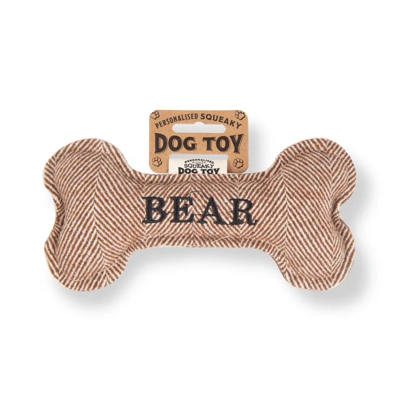 squeaky bear dog bone toy