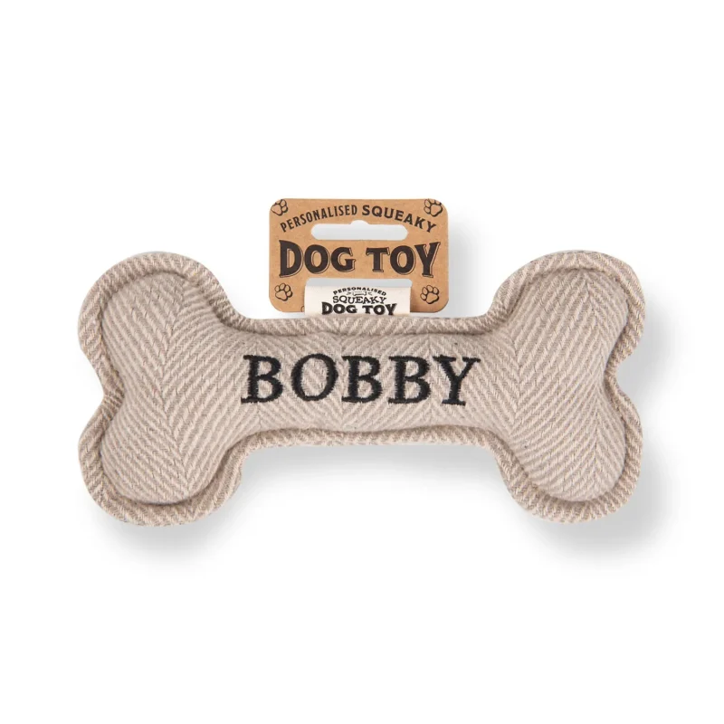 squeaky bone dog toy bobby