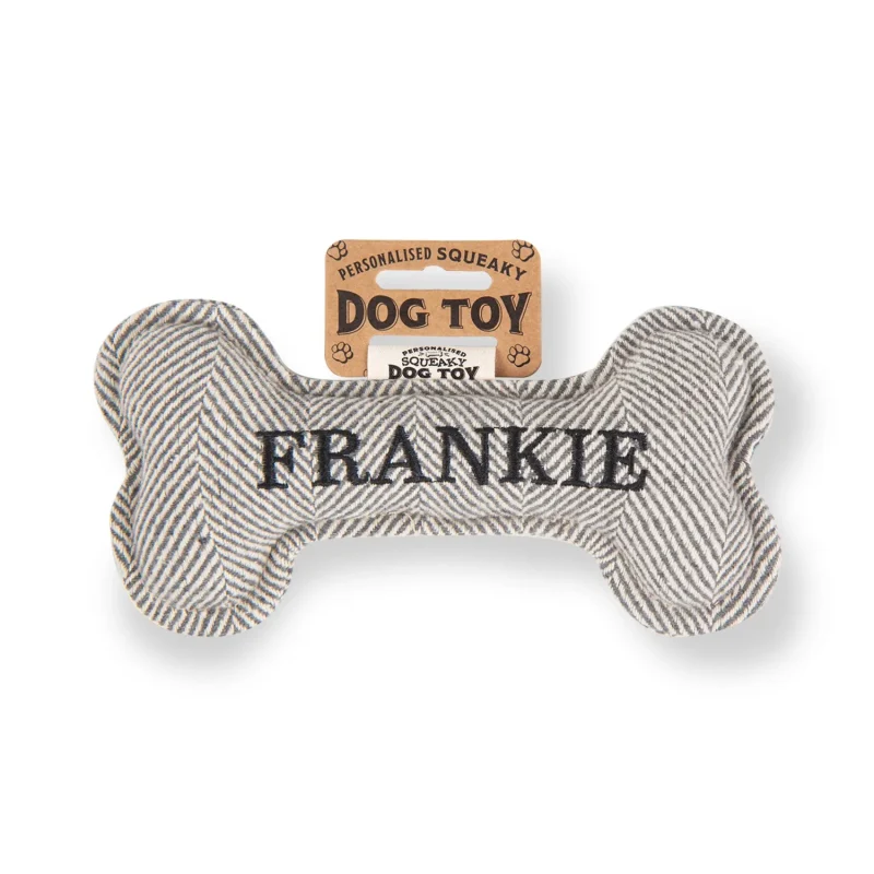 squeaky bone dog toy by frankie