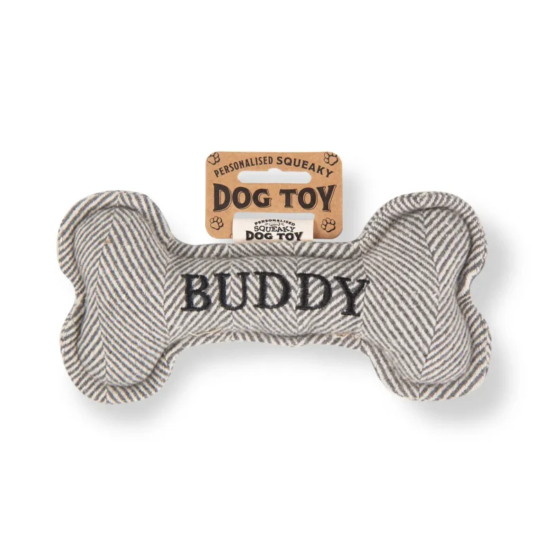 squeaky bone dog toy for buddy