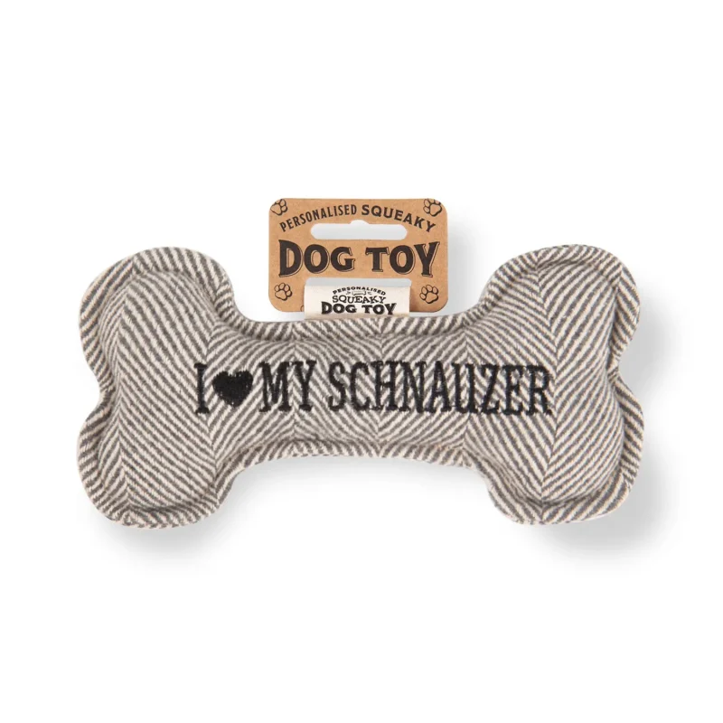 squeaky bone toy for schnauzers