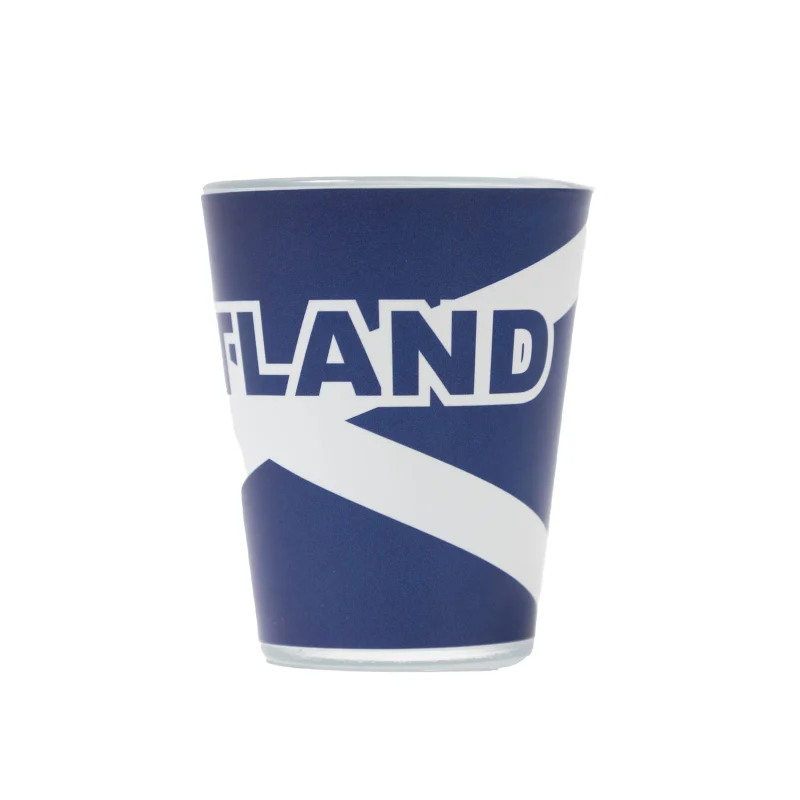 st andrews flag shot glass clear