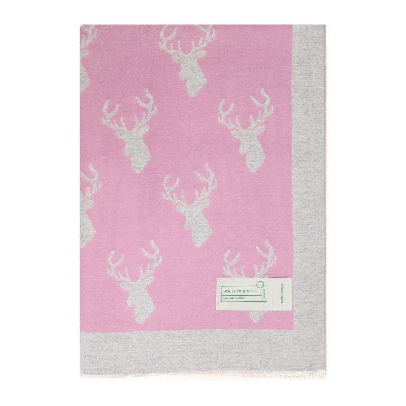 stag super soft purple grey stole