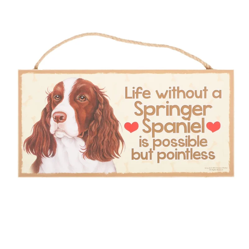 stainless steel plaque for springer spaniels