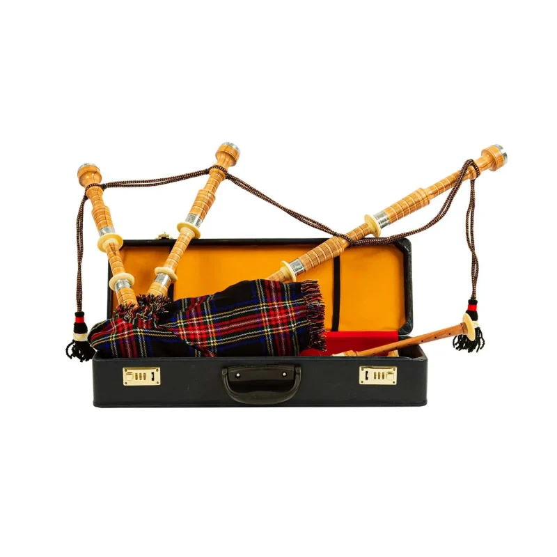 stewart black engraved bagpipes imported