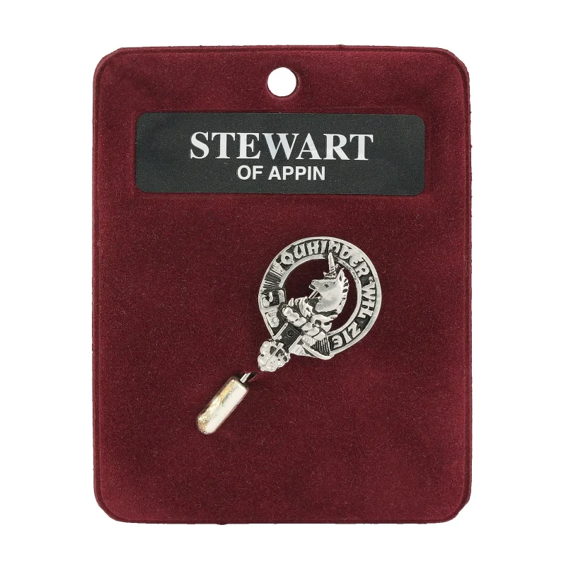 stewart of appin art pewter lapel pin