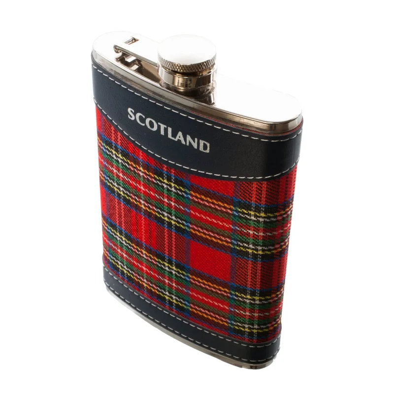 stewart royal tartan hip flask scotland