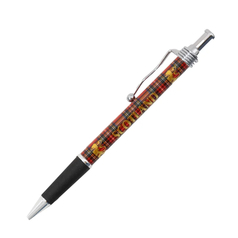 stewart tartan lion wavy design pen