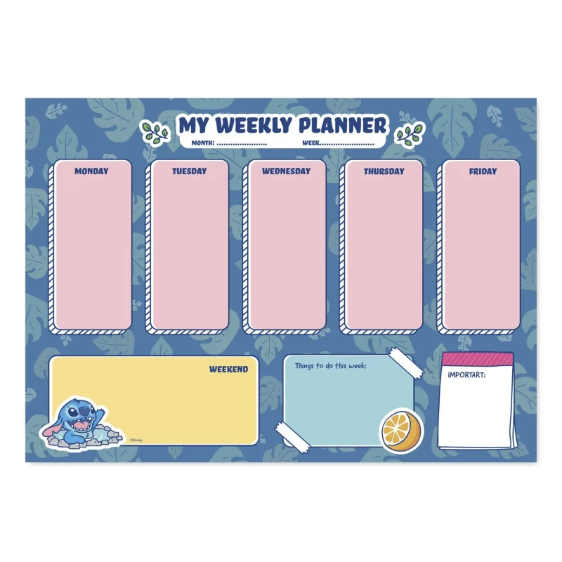 stitch disney weekly planner 2023