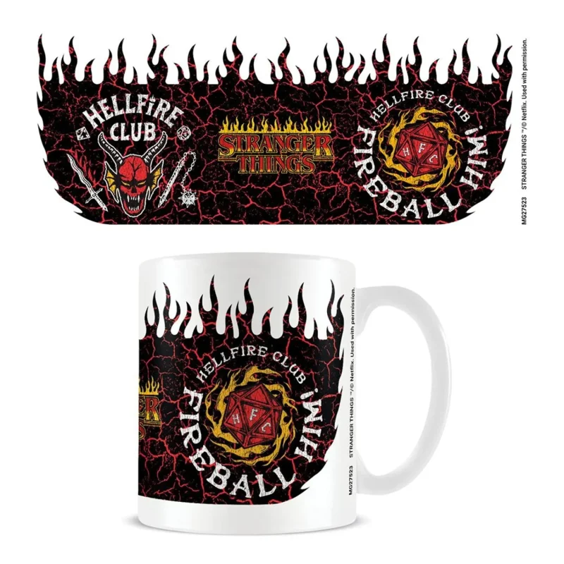 stranger things 4 fireball ceramic mug