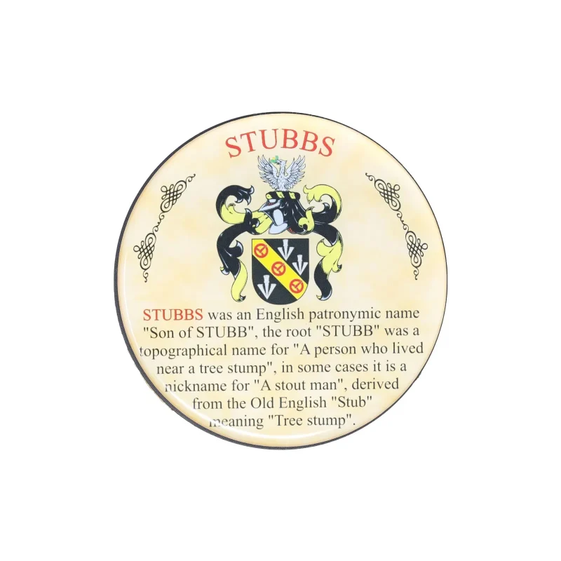 stubbs heraldic coaster