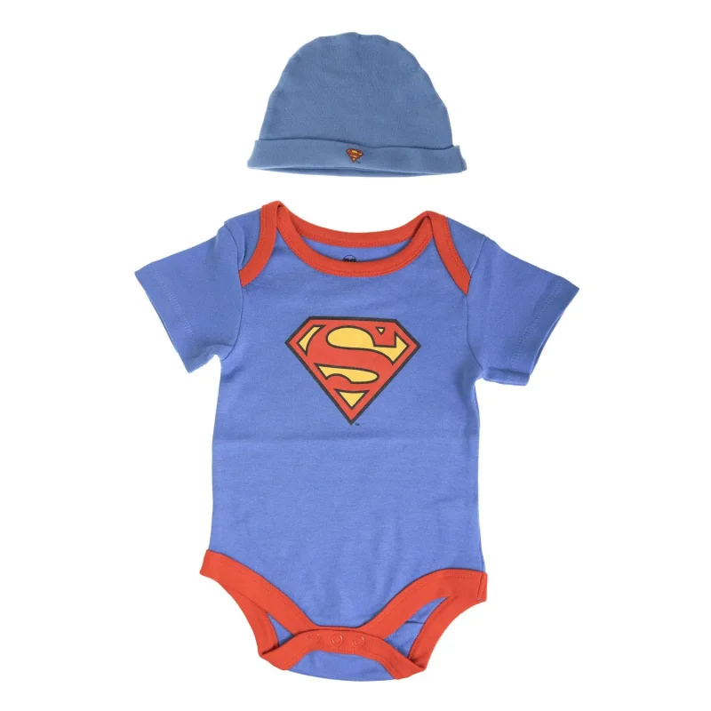 superman baby suit cap set