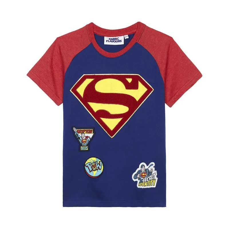 superman chenille logo graphic tee