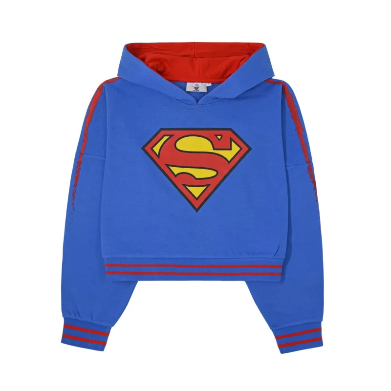 superman logo crop hoodie trendy urban style