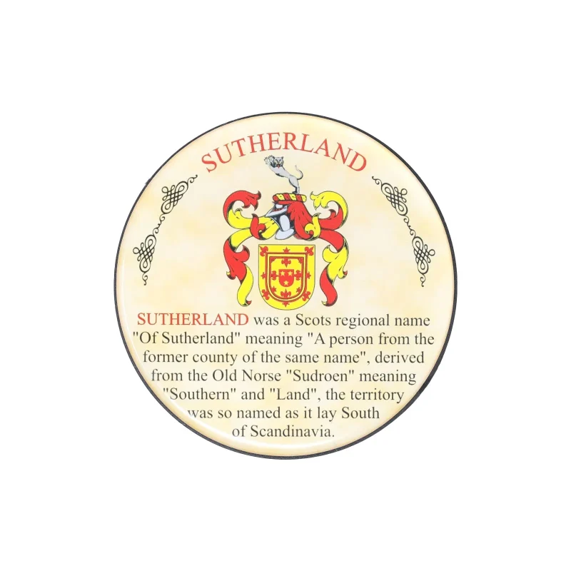 sutherland heraldic coaster