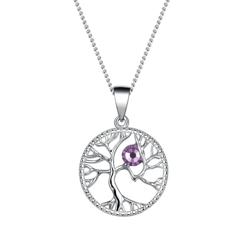 swarovski tree of life birthstone necklace