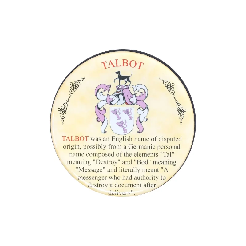 talbot heraldic coaster