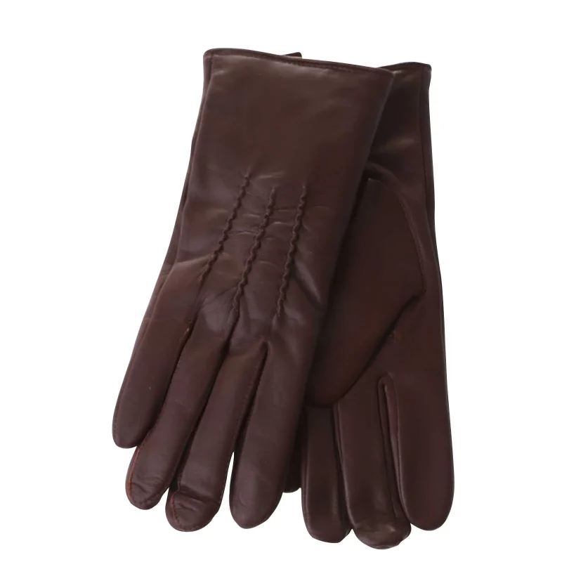 tan leather gloves for women