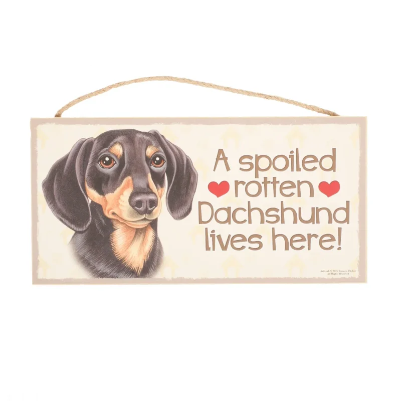 tan pointed dachshund pet plaque