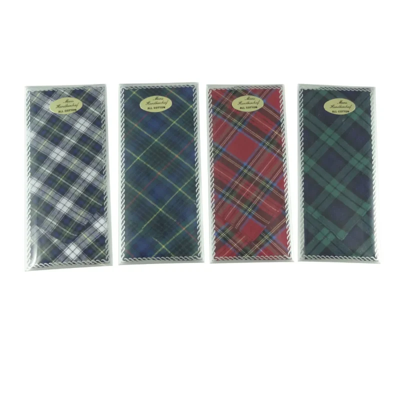 tartan handkerchiefs assorted patterns x 1