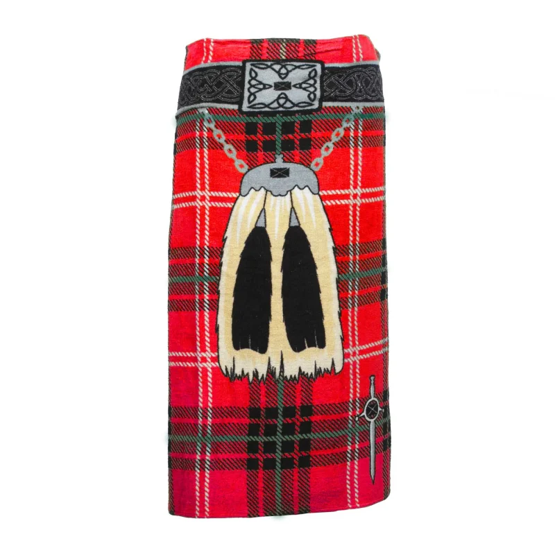 tartan kilt beach towel