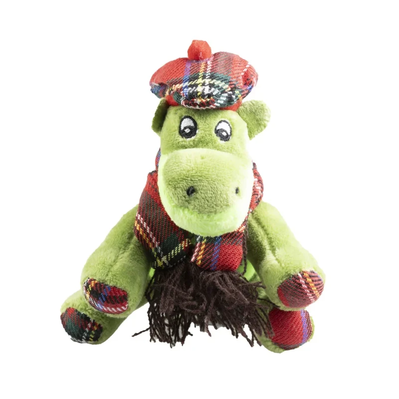 tartan nessie plush keyring 10cm