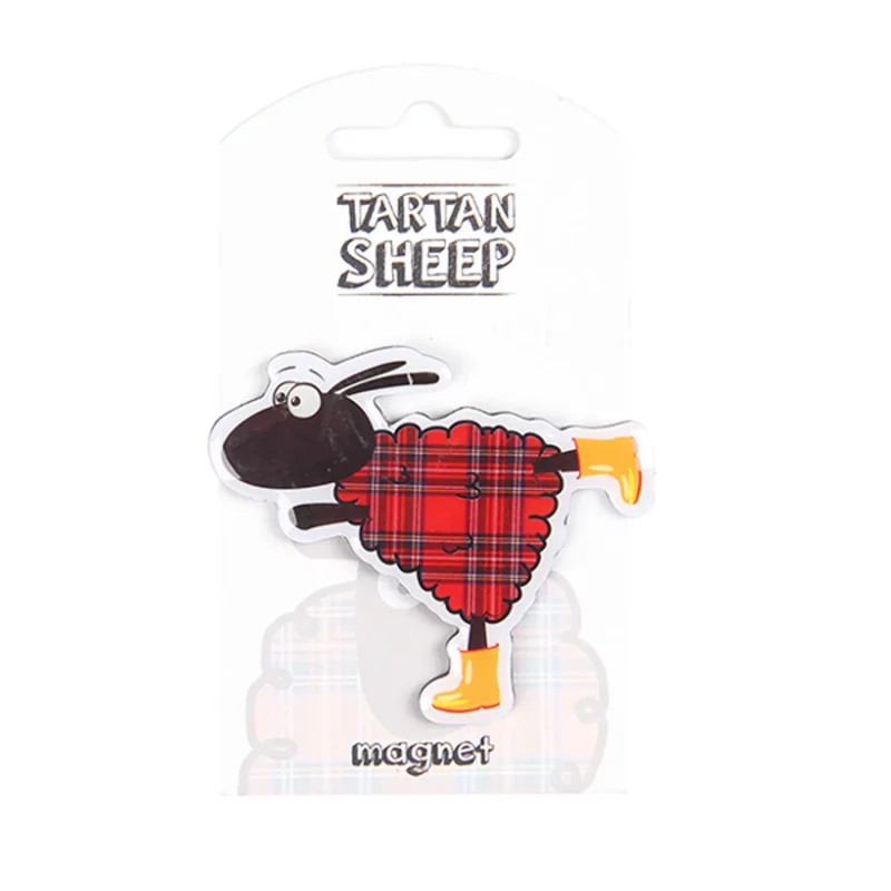 tartan pattern sheep refrigerator magnet