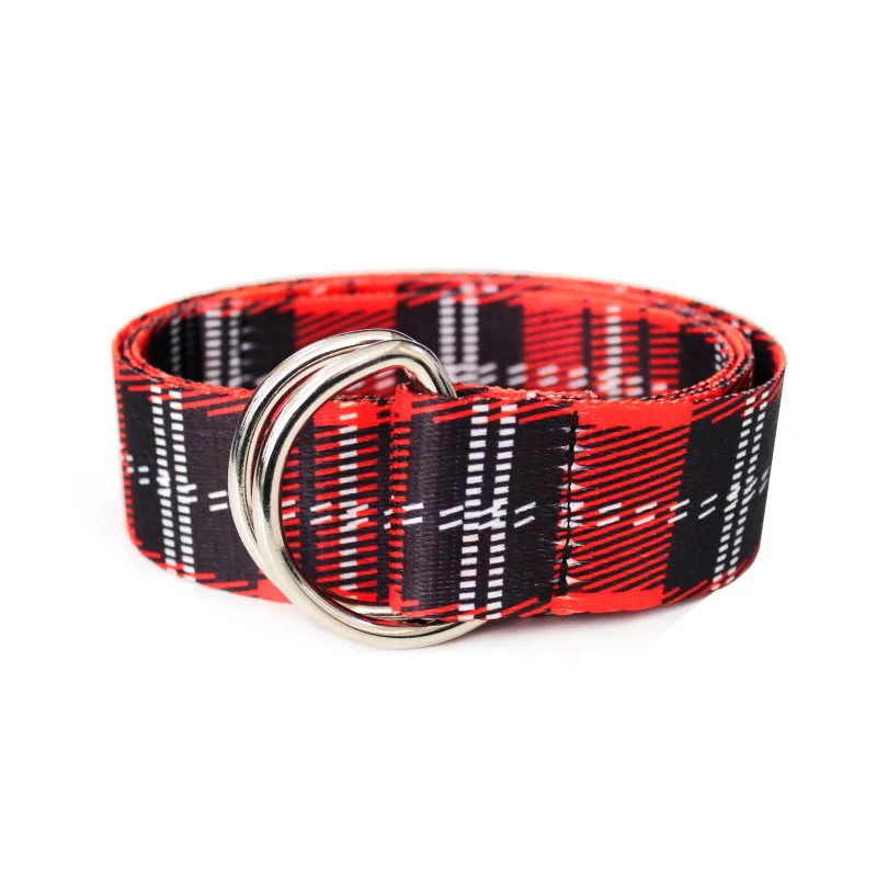 tartan plaid belt for men women