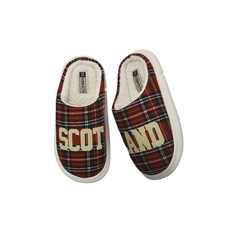 tartan scotland slippers for men women