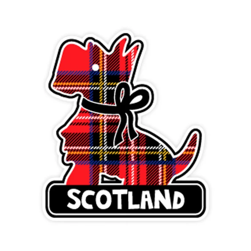 tartan scotty dog vinyl decal