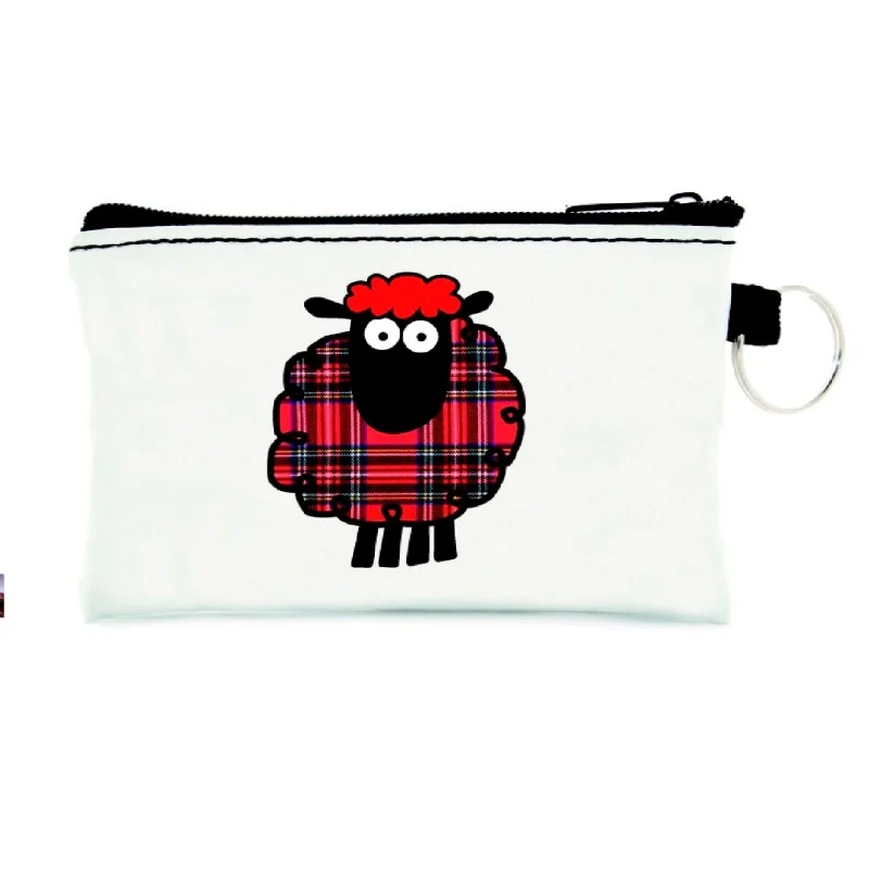 tartan sheep multi color purse