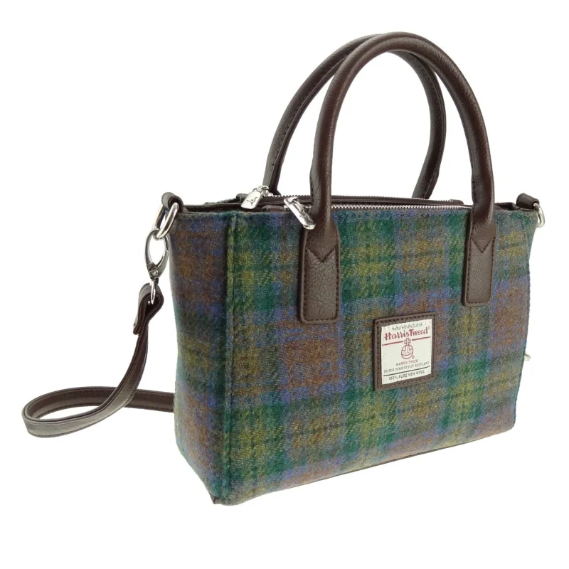 tartan shoulder tote bag brora skye collection