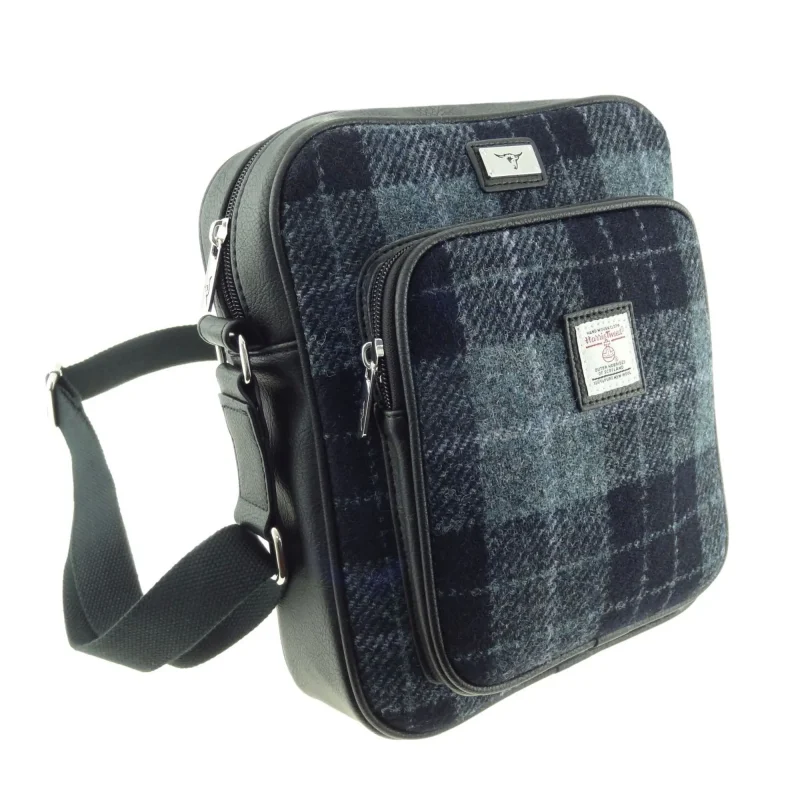 tay tartan travel bag grey black