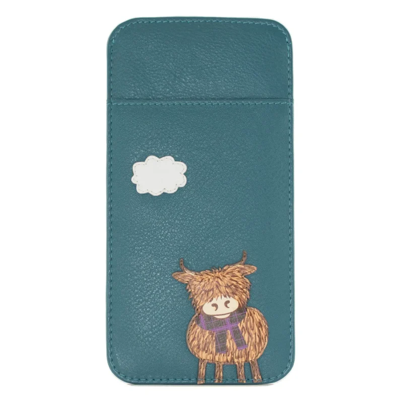 teal bella glasses case for eyewear