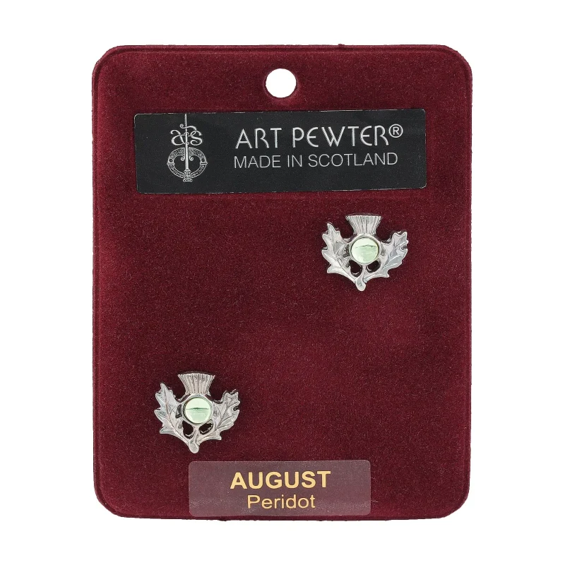 thistle art pewter earrings august release