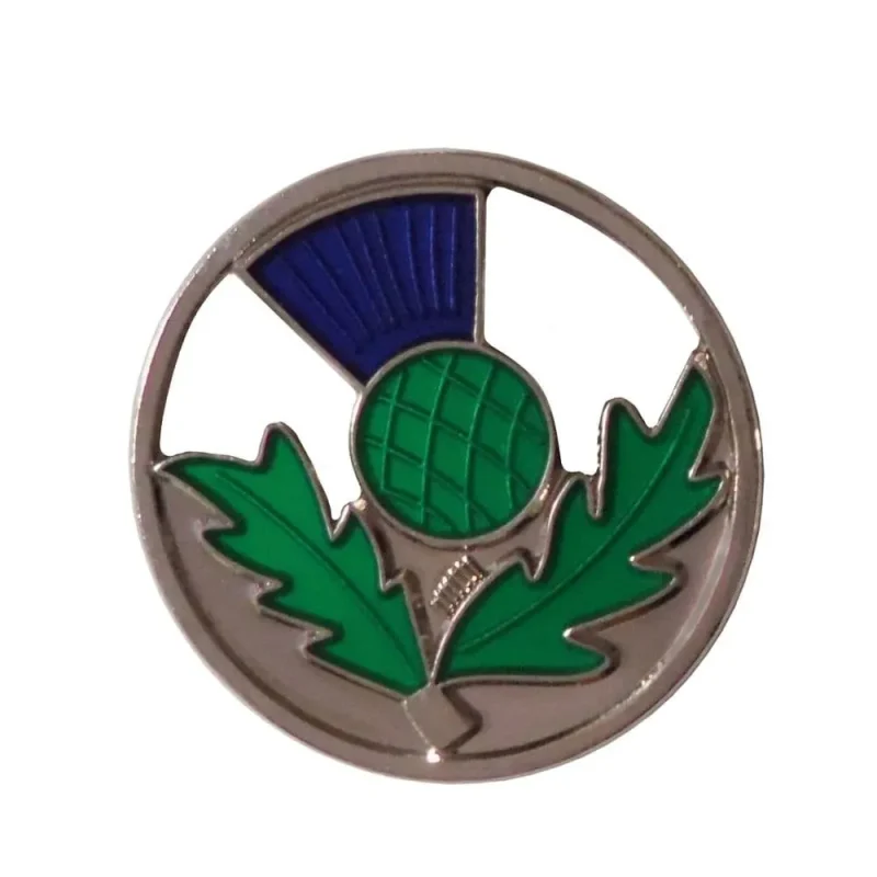 thistle lapel pin open crest badge