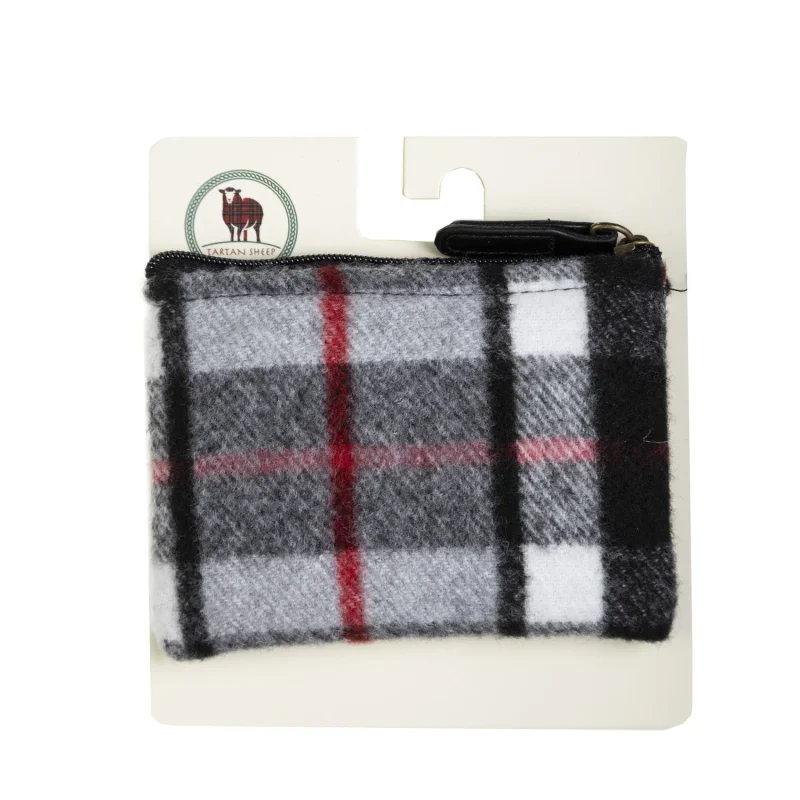 thompson grey clan tartan purse