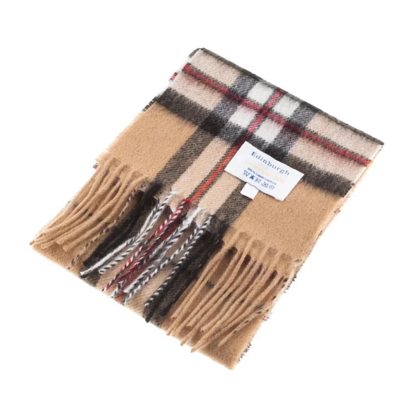 thomson mini edinburgh lambswool camel scarf