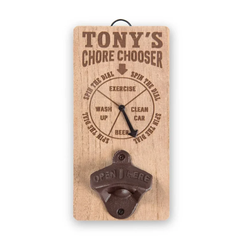 tony s chore chooser bottle opener