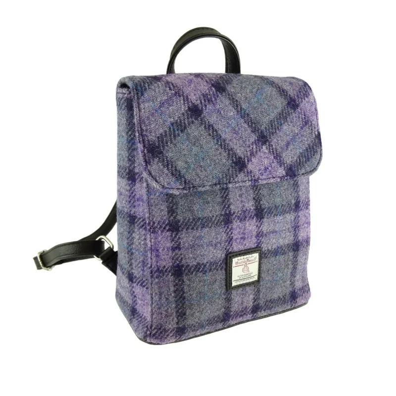 tummel purple check bold backpack