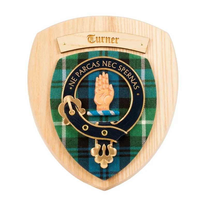 turner clan wall plaque decorative family crest